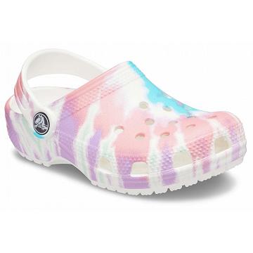 Crocs Classic Tie-Dye Graphic Boys' Clogs Multi / White | Australia 1341GSOL